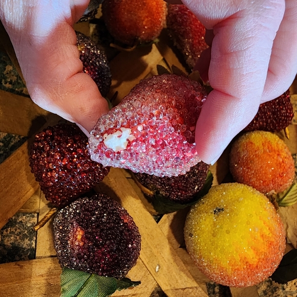 Artificial Sugar Beaded Fruit, Set of 14 - Picture 6 of 6